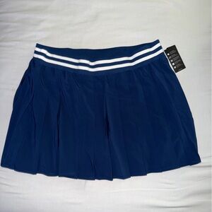 Torrid Navy Pleated Skirt with White Stripes